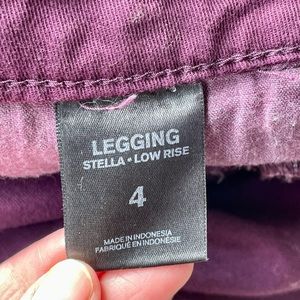 Burgundy Jean leggings